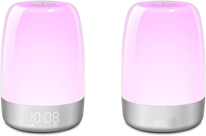 ウェイクアップナイトライト サンライズ ウォームホワイト ベッドサイドランプ ナイトスタンドライト