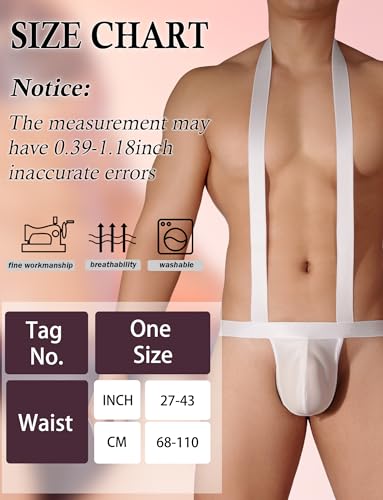 SEAUR Men's Thong Bodysuit Lingerie Jockstraps Mankini Swimwear Underwear Straps Jumpsuit4
