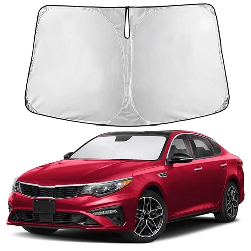 Image of EcoNour Windshield Sunshade Compatible for Kia Optima 2016-2018 2019 2020, Sun Visor for Front Windshield & Window Sun Shade Cover, UV Heat Blocker & Protector, Car Accessories
