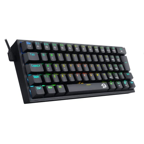 Redragon TECLADO MECANICO GAMER FIZZ RGB PRETO SWITCH AZUL glide