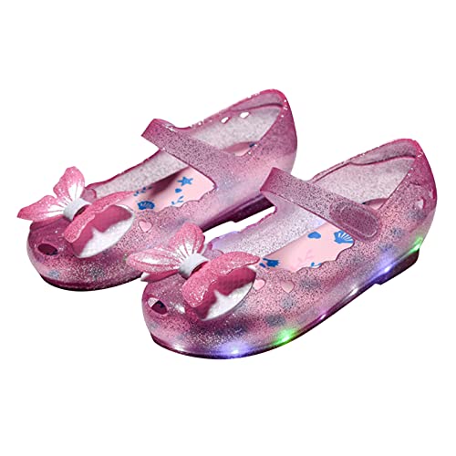 EnJoCho Children Kids Girls Sandals LED Light Luminous Shoes Casual Shoes Bow Princess Shoes Toddler Girls Sandals (Pink, 5.5 Years)3