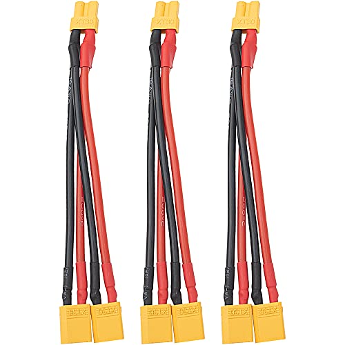JUNENTER XT30 �v���O 3 �� 16AWG �\�t�g�V���R�� �p������ 7.09 �C���` Y �X�v���b�^�[ �n�[�l�X �P�[�u�� �A�_�v�^�[ 1 ���X - 2 �I�X RC �J�[ �g���b�N �{�[�g �N���b�h�R�v�^�[ ��s�@ ���|�o�b�e���[�p