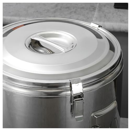 Contenedor de almacenamiento sellado de acero inoxidable, cubo térmico de transporte de alimentos para cocina, ideal para almacenar granos, café, té o harina