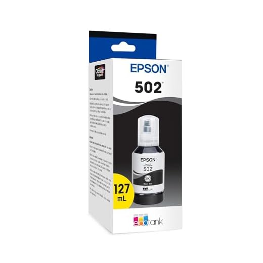 EPSON T502 EcoTank Ink Ultra-high Capacity Bottle Black (T502120-S) for select Epson EcoTank Printers