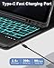 Keyboard Case for Samsung Galaxy Tab S10+ Plus/ S9 FE+ Plus/ S9+ Plus/ S8+ Plus / S7 FE/ S7+ Plus 12.4 inch, Smart Touchpad, 7 Colors Backlit, Detachable Folio Keyboard Cover with S Pen Holder, Black