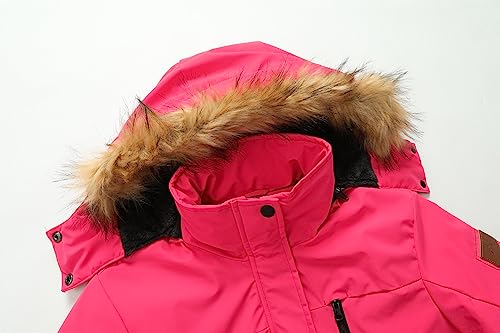 Image of MOERDENG Women's Waterproof Ski Snow Jacket Winter Warm Hooded Snow Coat Mountain Windproof Ski Jacket For Women
