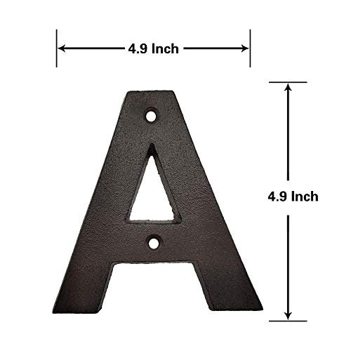 image for TripDock 4.9 inch House Number for Outdoor or Indoor, Premium Rustic C