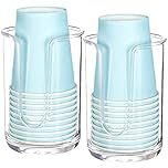Youngever 2 Pack Plastic Disposable Paper Cup Dispenser, Re-usable Plastic Dispenser Cup Holder (Clear)