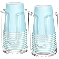 Youngever 2er Pack Einweg Becherspender aus Kunststoff, Becherhalter aus Kunststoff (Clear)