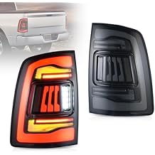 VLAND LED Smoked Tail Lights Compatible For Dodge RAM 1500 2009-2018 & 2010-2018 RAM 2500/3500, Not For Factory Halogen Models, Just For LED Models Only, Driver side & Passenger side