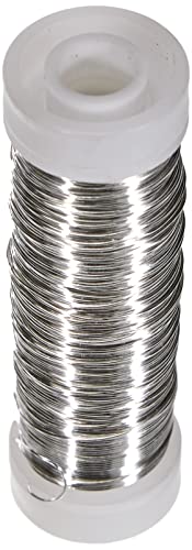Rayher Silver Wire with core of Copper,0,30mm?, on Spool, tab-Bag 50m, 11 x 6 x 1.9 cm
