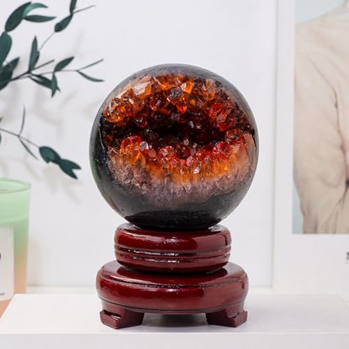 Géode cristal de citrine 500g, idée cadeau bien-être unique - 3