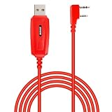 BAOFENG Programming Cable UV-5R/5RA/5R Plus/5RE, UV3R Plus, BF-888S, 5R EX, 5RX3, GA 2S (Cable Lenghth-39 inch, Mirkit Red, This one Works!)