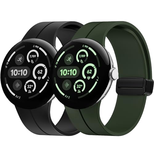 HAYONLIY �\�t�g�V���R�����C�X�|�[�c�o���h 2�{�p�b�N Google Pixel Watch 4/3 (45mm)�Ή� ���ԂȂ� �h�� ���߉\�ȃX�g���b�v ���C�o�b�N���t�� �j�����p