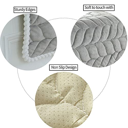 Jeogyong Thick Plush Bay Window Mat Non-Slip Crystal Velvet Bay Window Cushion Pad, Modern Windowsill Bench Seat Cushion For Indoor Tatami Sofa Decor Home Bedroom Living Room #TOP4