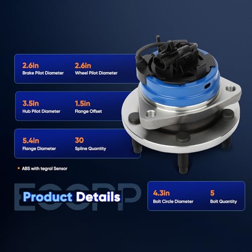 Image of ECCPP 513214 Wheel Bearing Hub Assembly for Chevrolet Cobalt 2009-2010