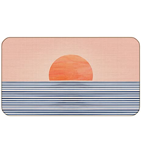 Abstract Boho Sun Horizon Sunrise Seascape Farmhouse Door Mat 17X30 Inch Indoor Outdoor Entrance Doormat Decor For Bohemian Home Office,Nursery Decor,Boho Lover Women Gifts #TOP14