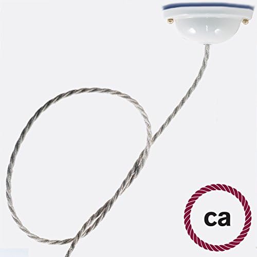 CA Creative Cables Natural Linen Covered Twisted Electric Cable 2x18 AWG - TN01-100ft, 2 x 18 AWG