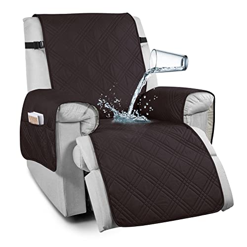 Taococo 100% Waterproof Recliner Chair Cover, Non Slip Recliner Covers For Recliner Chair With Pocket, Washable Reclining Chair Cover Furniture Protector For Kids, Pets(Recliner Chair, Coffe) #TOP9