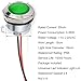 Gebildet 4pcs 110V 20mA Energy Saving Indicator Metal Indicator Lamp Waterproof Signal Lamp Hole Size 16mm Green LED (Spherical Surface Head)