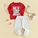 Gureui Baby Boy Valentines Day Outfit Long Sleeve Sweatshirt Pants Toddler Infant Clothes (B Red Mr Steal Your Heart, 6-12 Months)