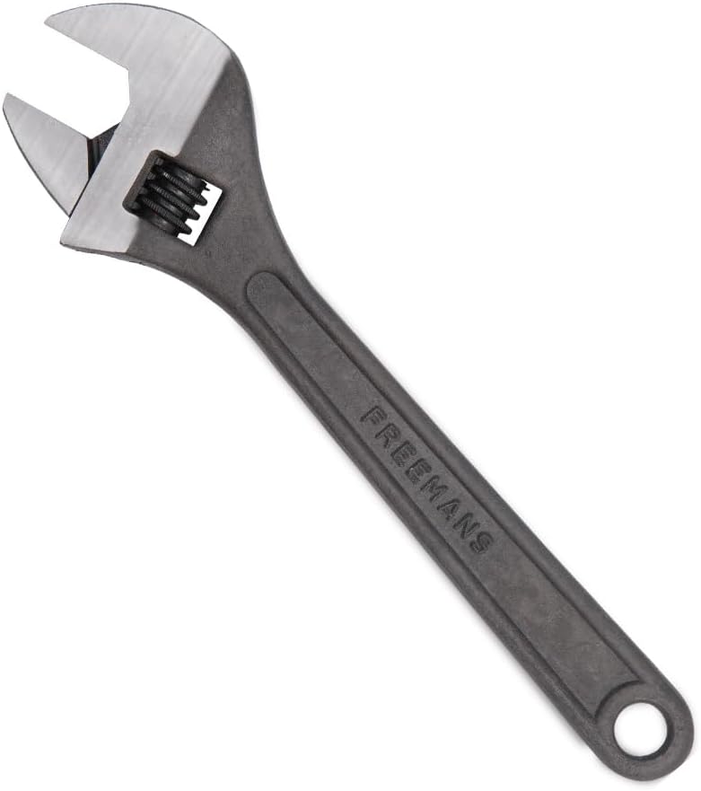 FREEMANS 8" Phosphate Finish, Anti-Corrosion Adjustable Wrench Spanner, Adjustable Wrench for All Nut Sizes, Easy to Grip Wrench, Universal Wrench, Plumbing Tool (8-Inch)
