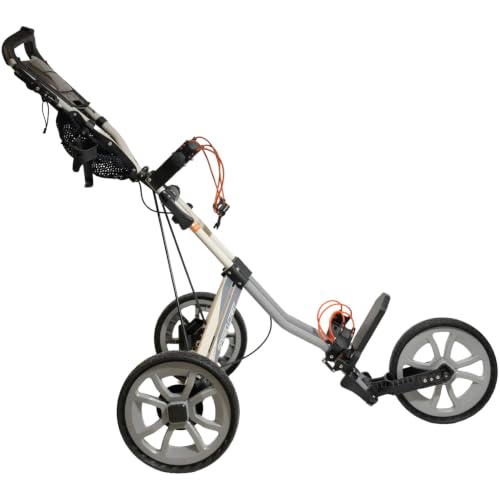 Sun Mountain Speed Cart X, 3-Wheel Golf Push Cart, Steel Fog