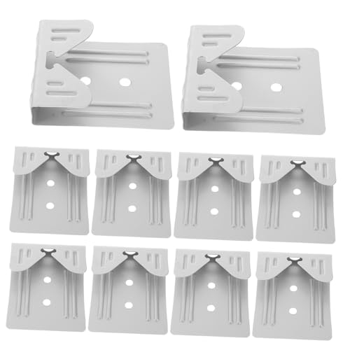 Image of Balacoo 10pcs Mirror Hooks for Door Over The Door Hanging Kit Heavy Duty Mirror Mounting Clips Picture Hanger Hardware Frame Hanger Brackets