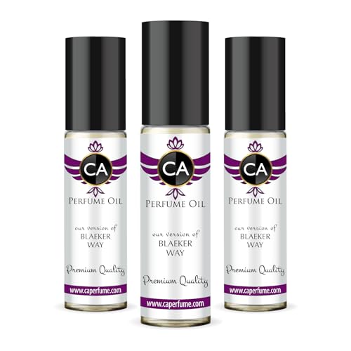 CA Perfume Impression of Blaeker Way Unisex Eau De Parfum Amber Woody Scent Long Lasting Unisex Fragrance Travel Size TSA Ready for Day and Night Wear 0.33 Fl Oz 10ml (Pack of 3)