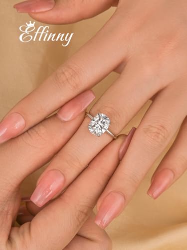 3.5ct Elongated Cushion Cut Moissanite Engagement Ring,Genuine D Color VVS1 Clarity,925 Sterling Silver Solitaire Promise Ring for Wedding,Daily,Travel,Party4