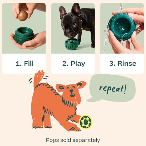 Woof Pupsicle, Long-Lasting Dog Toy to Keep Your Pup Distracted, Safe for Dogs, Easy to Clean, Fillable Dog Toys - Small 10-25 lbs
