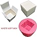 Candle Soap Silicone Mold Wick - Gift Box, DIY Handmade Candles Melt Molds for Fondant Cake Wax Melt Moulds, Christmas Cake Candy Mould, Christmas Party Gifts Decoration for Oven Cupcake