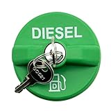 10591D Locking Diesel Fuel Tank Cap Fuel Cap Gas Cap Compatible with Chevy Silverado Express C3500 K3500 Dodge Ram 3500 W350 D350 Ford F-250 E-350 GMC Sierra Savana 9MGC791 MGC791 10591