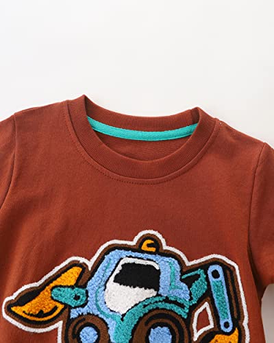 Toddler Boy's Cotton Crewneck Sweatshirt Long Sleeve Casual Pullover Shirts3