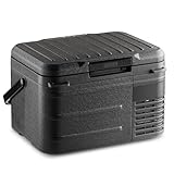 Stopsad 12 Volt Refrigerator, 11QT(10L) Compressor Electric Cooler, Car Fridge -4℉~68℉, Portable Refrigerator 12V/24V DC 110-240V AC, Compact Freezer for Vehicle RV Camping Truck Boat Travel, Black