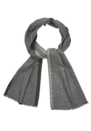 Écharpe homme Daniel Hechter gris avec motif écharpe d'hiver élégante