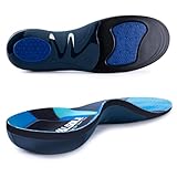 VALSOLE Plantar Fasciitis Hohe Arch Support Schuheinlagen, Orthopädische Einlegesohlen, Plattfüßen, Metatarsalgie, Fersenschmerzen, stoßdämpfende Komforteinlagen Blue - M