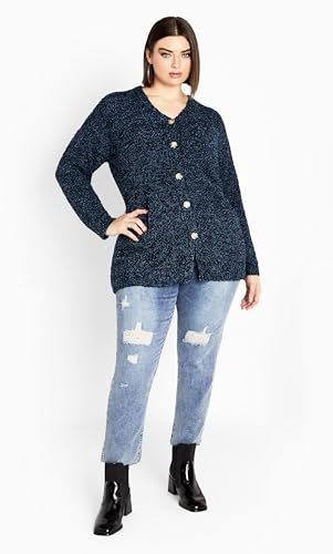 Image of Avenue Women's Plus Size Cardigan - Amber Boucle