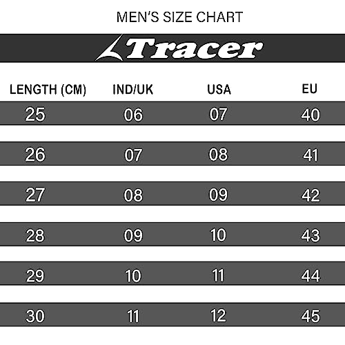 Image of TRACER Men's Running Shoes Stylish & Comfortable EVA with Rubber Sole, Lightweight Knitted Upper, Breathable Design, Secure Fit for Running, Training & Walking, Size 6 to 11UK