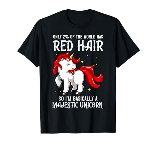 Red Hair Unicorn Redhead Funny Red Headed T-Shirt