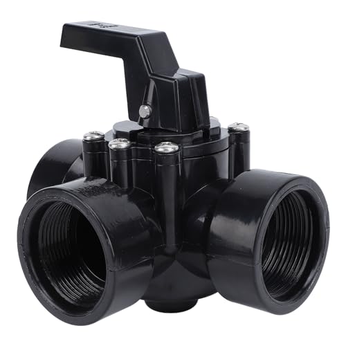 ERYUE Válvula Desviadora de Piscina Válvula de Sellado 3 Vías Rendimiento Confiable para Instalaciones SPA ABS G1-1/2 Pulgadas