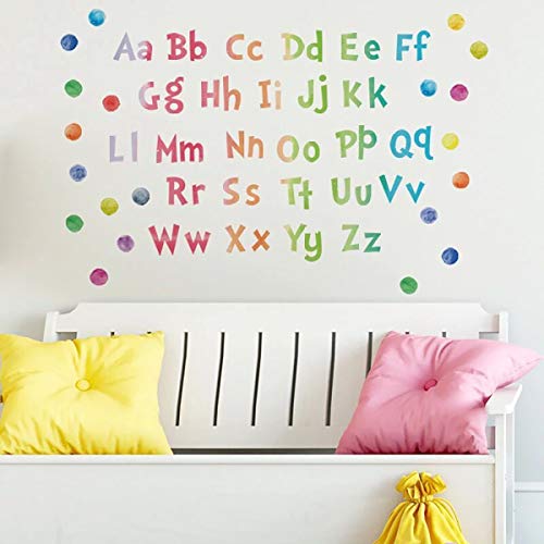 Alphabe Abc Wall Decals Learning Educational Peel And Stick Alphabet Wall Stickers Educational Classroom Stickers For Kids Playroom Bedroom Decorations (Abcabc) #TOP2