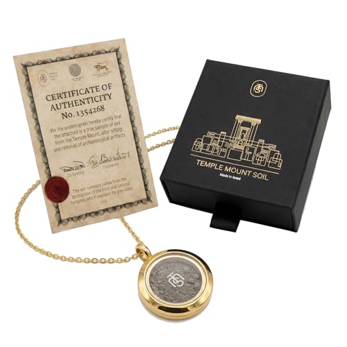Temple Mount Soil Christian Necklace for Women – Rare, Authentic Holy Land Locket from Jerusalem, Expert-Certified Faith-Based Locket for Men, Religious & Spiritual Jewelry, Mother's Day Biblical Gift