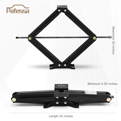 Image of RV Scissor Jack Stabilizer 7800lb Heavy Duty 30 inch RV Trailer Stabilizer Leveling Scissor Jack for RV Camper with Crank Handle - 2Pack