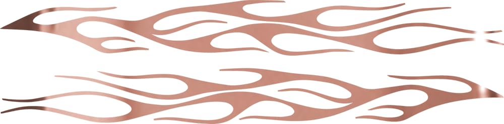 Flame Stripe Racing 4 (Rose Gold) (Set of 2) Premium Waterproof Vinyl Decal Stickers for Laptop Phone Accessory Helmet Car Window Bumper Mug Tuber Cup Door Wall Decoration