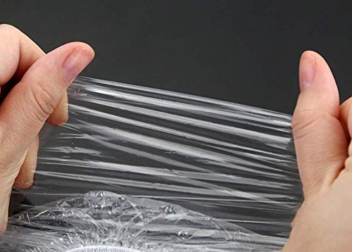 30PCS Disposable Shower Caps, Individually Packaged, Free Gift 2 Black Elastic Bands,Large&Thick Waterproof Shower Cap, Used in Home, Beauty Salon, Hotel,Food Service (white-2)