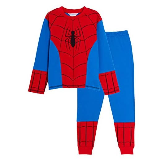 MARVEL Pijama de Spiderman para niños con diseño de Spiderman