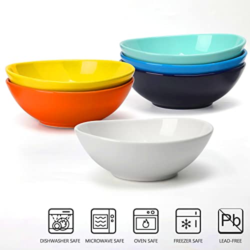 Amhomel AM-INGOTSIBOWL-18OZ-WHITE-6 Porcelain Bowls, 16 Ounce thumb #4