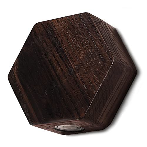 Ewart Woods Magnetic Key Holder For Wall Key Rack Key Hook For Wall Modern Key Holder Entryway Organizer Wood Key Hook Storage Hexagon (Dark Brown, 3 Pcs) #TOP6
