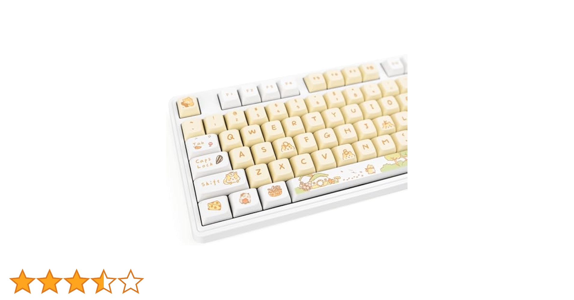 Amazon.co.jp: JOLINTAL 131キー クリーミーイエロー PBTキー